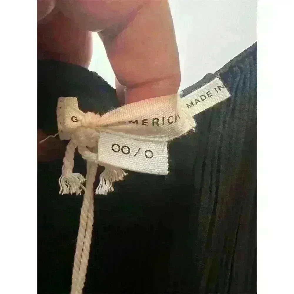 Good American Women's Black Ribbed Maxi Slip Dress Size 00 - Picture 10 of 14